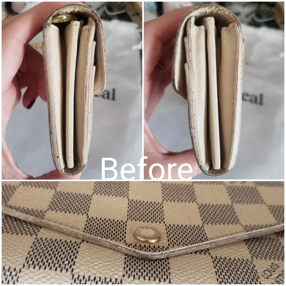 **SOLD** Authentic Pre-owned Louis Vuitton Damier Azur Sarah Flap Wallet - Picture 12 of 15